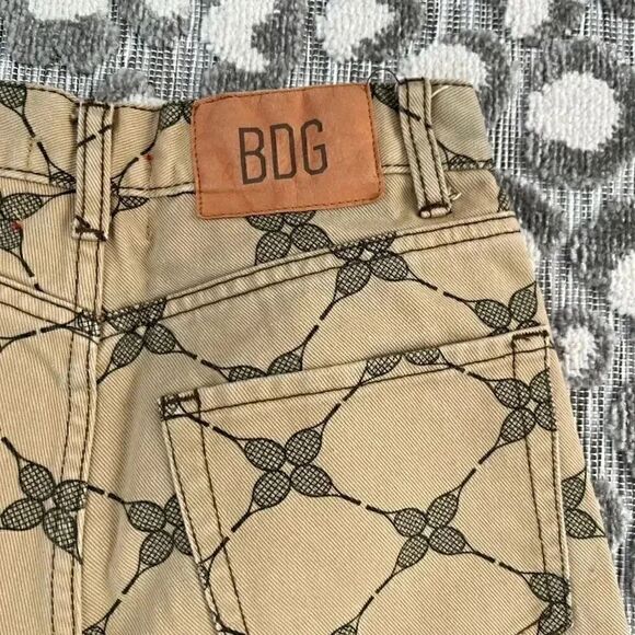 BDG Urban Outfitters High-Rise Wide Leg Tennis Racket Print Jeans - Picture 7 of 7